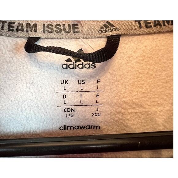 Adidas Team Issue Hoodie Mens Large Seneca Sting Fleece Zip Climawarm College - Picture 5 of 6
